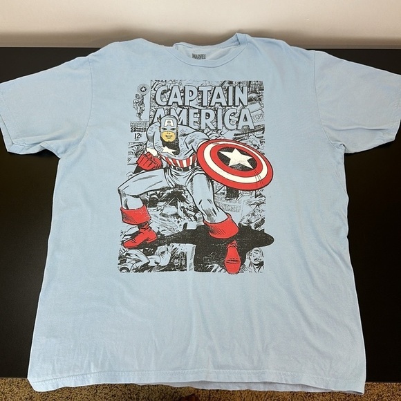 Marvel Blue Captain America Graphic Tee T-Shirt XL Marvel Comics Group - Picture 12 of 12